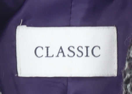 Marks and Spencer Women's Purple Check Classic Coat Size 8