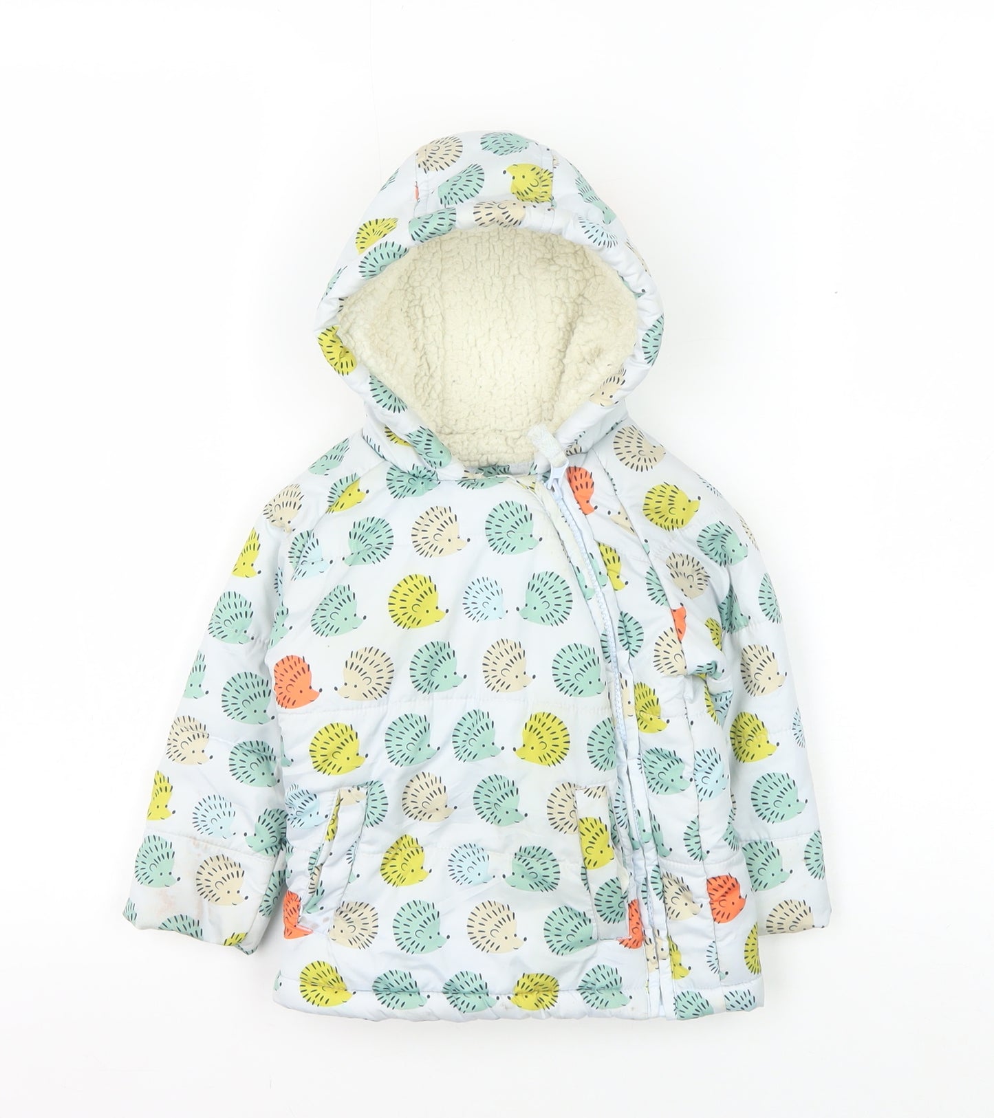 Marks and Spencer Unisex Baby Multicoloured Animal Print Hooded Jacket 9-12 Months