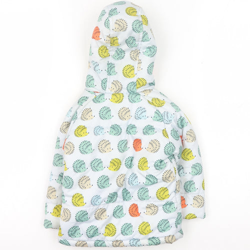 Marks and Spencer Unisex Baby Multicoloured Animal Print Hooded Jacket 9-12 Months