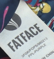 FatFace Girls Purple Puffer Jacket 7-8Y Winter Hooded Coat
