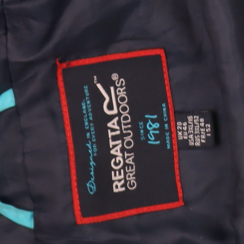 Regatta Womens Blue Hooded Rain Coat Size 20