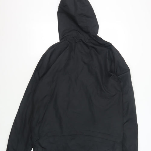 Champion Men's Black Rain Jacket M Hooded Zip Casual