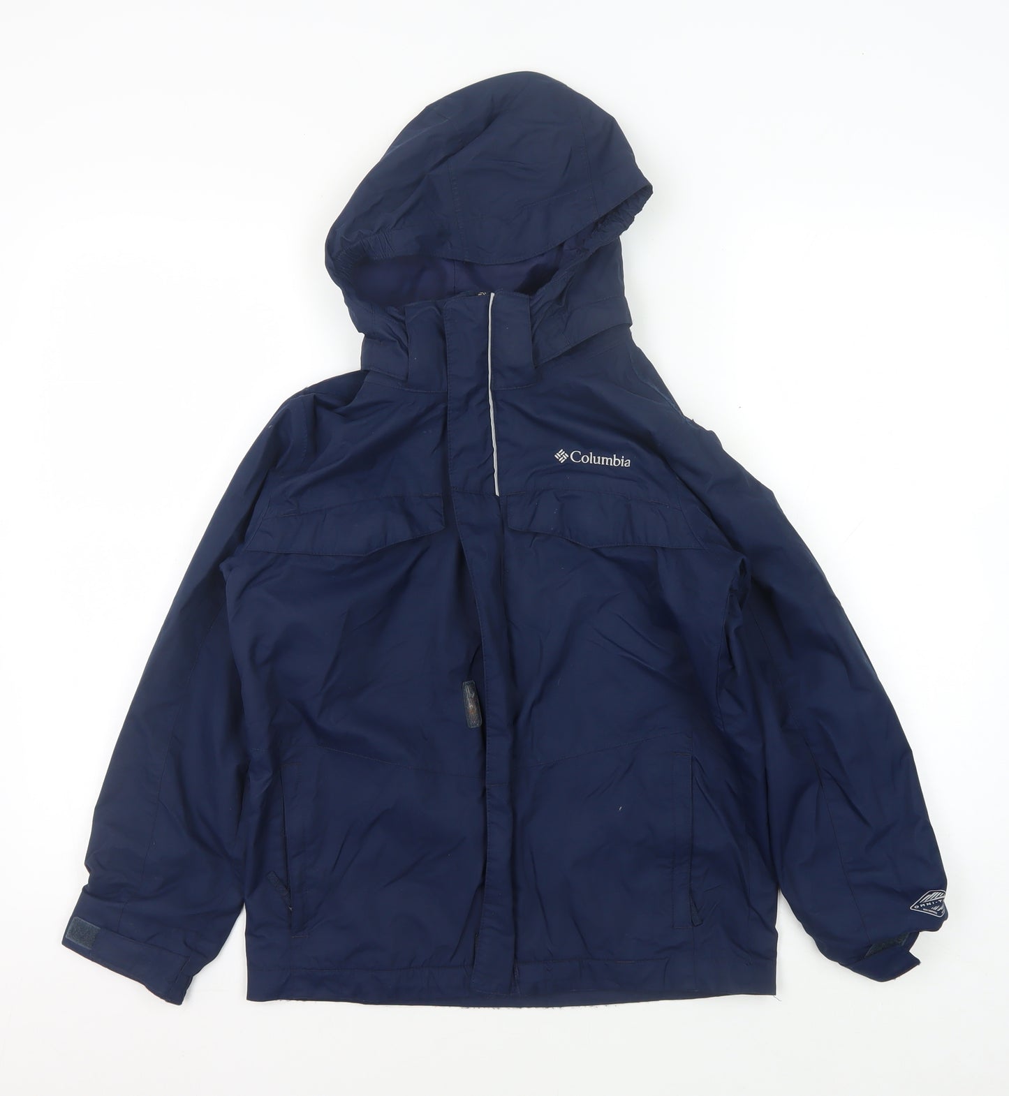 Columbia Boys Blue Hooded Parka Jacket Small Winter