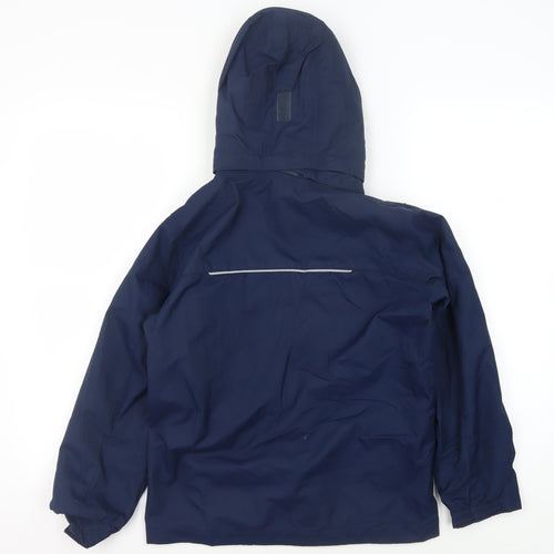 Columbia Boys Blue Hooded Parka Jacket Small Winter