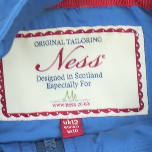 Ness Women's Blue Quilted Waistcoat Size 12