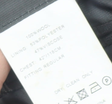 Moss Men's Grey Plaid Blazer Jacket, Size 42R