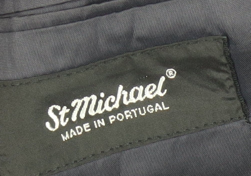 St Michael Men's Blue Blazer, Medium, Single-Breasted 40R