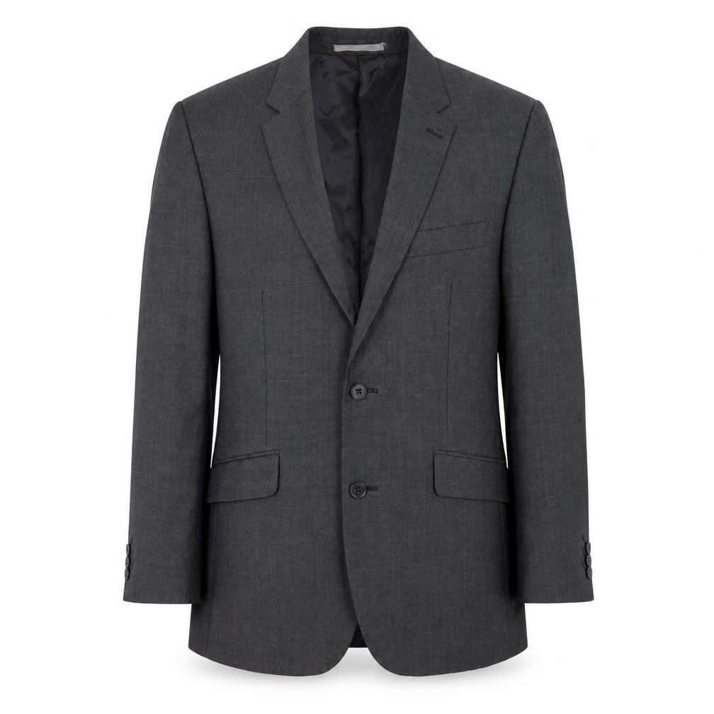 Front view of Limehaus Men's Grey Blazer, 38 Regular, Wool Blend