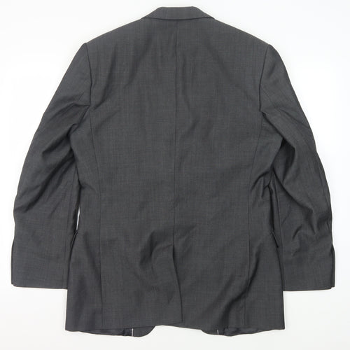 Limehaus Men's Grey Blazer, 38 Regular, Wool Blend