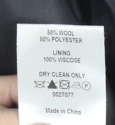 Limehaus Men's Grey Blazer, 38 Regular, Wool Blend