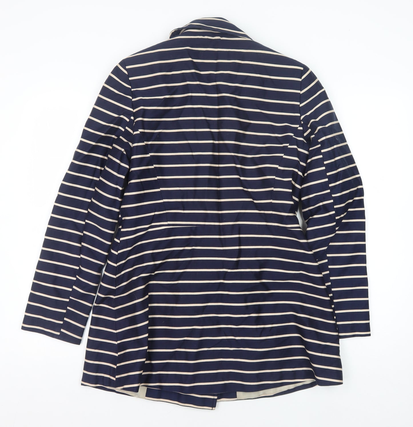 Debenhams Women's Blue Striped Coat Size 12