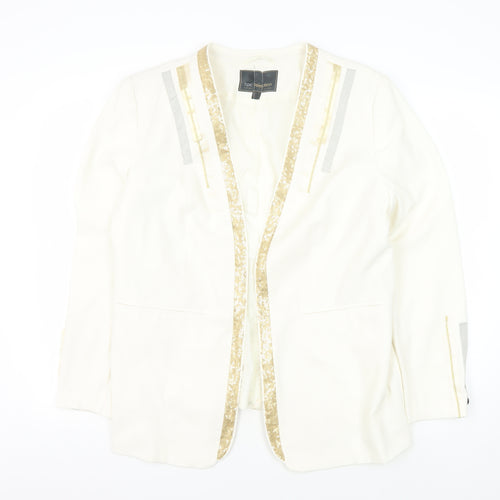 bpc selection Women's White Sequin Blazer Size 20