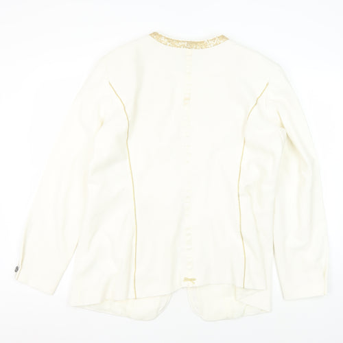 bpc selection Women's White Sequin Blazer Size 20