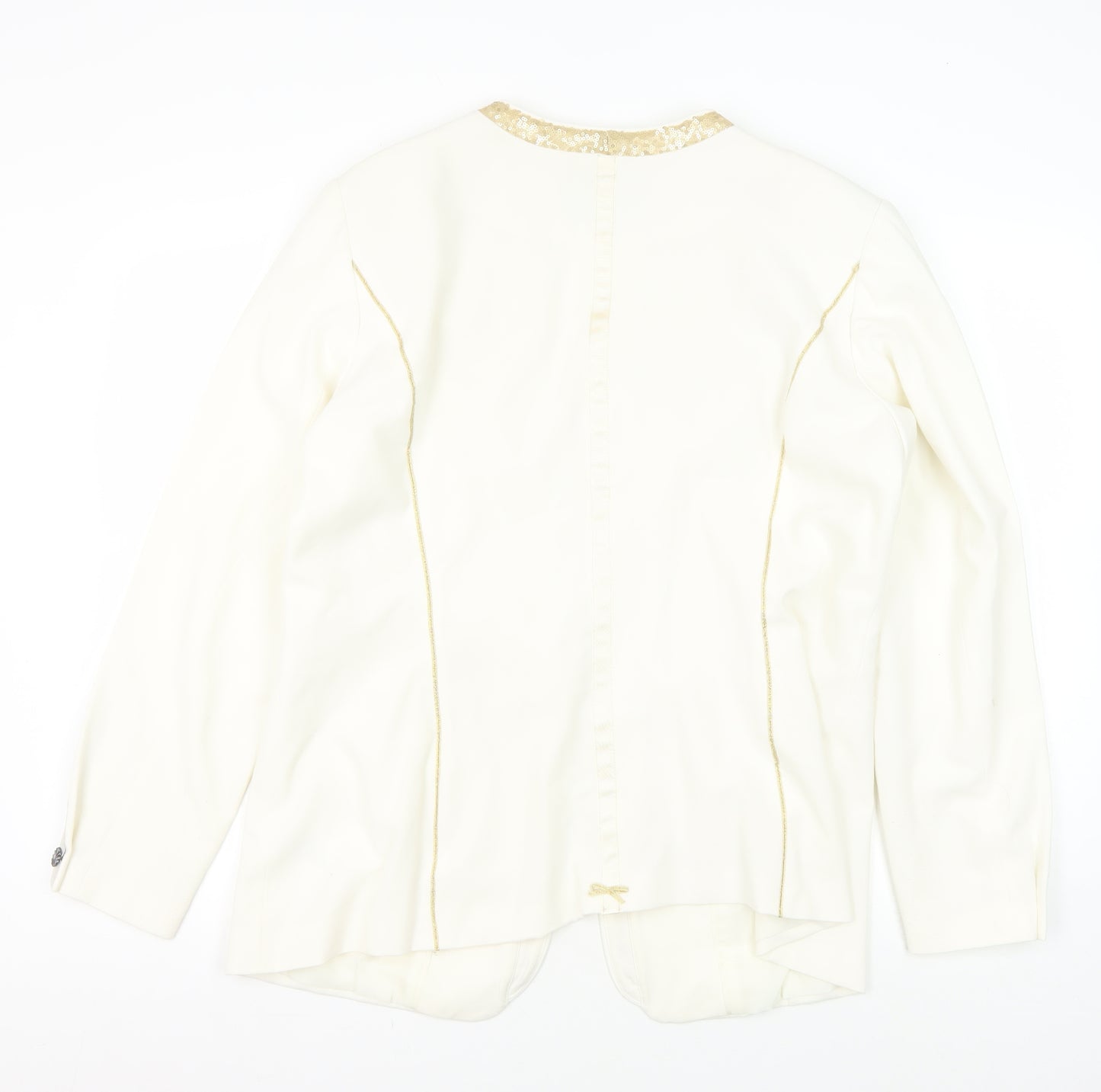 bpc selection Women's White Sequin Blazer Size 20