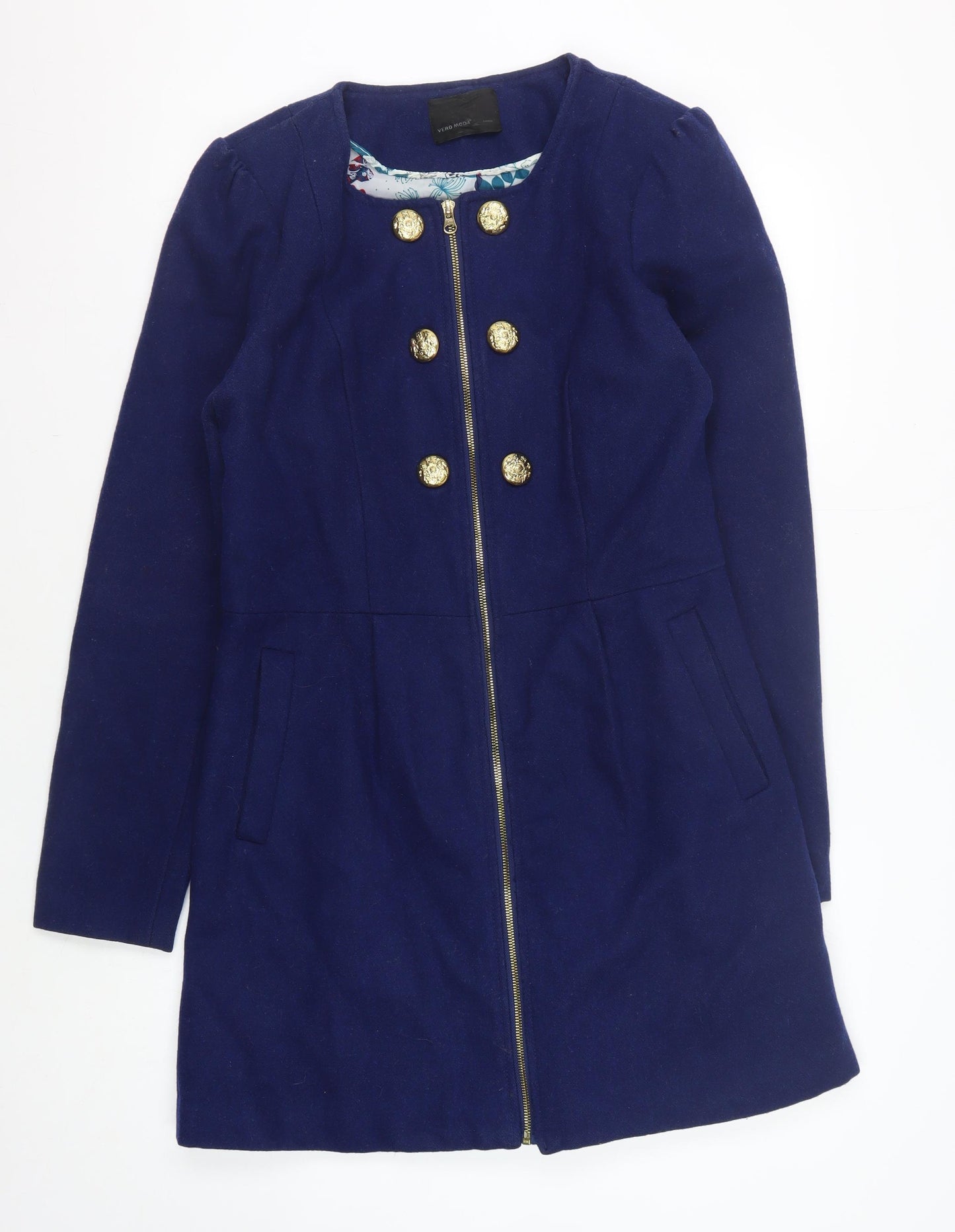 Vero Moda Women's Blue Military Jacket, Size L