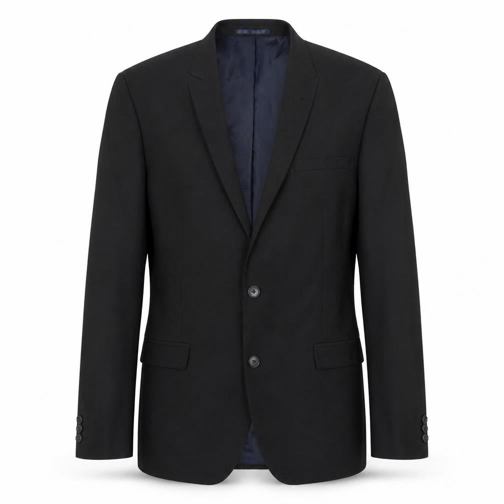 Front view of Next Men’s Black Blazer, 42L Formal, Single Breasted