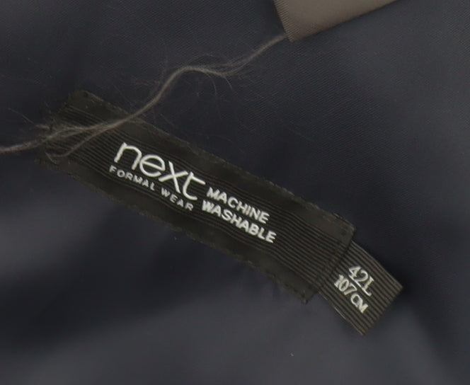 Next Men’s Black Blazer, 42L Formal, Single Breasted