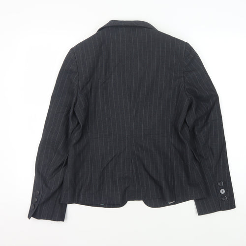 Debenhams Women's Black Petite Pinstripe Blazer Size 12
