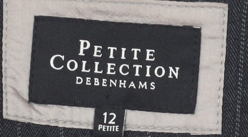 Debenhams Women's Black Petite Pinstripe Blazer Size 12
