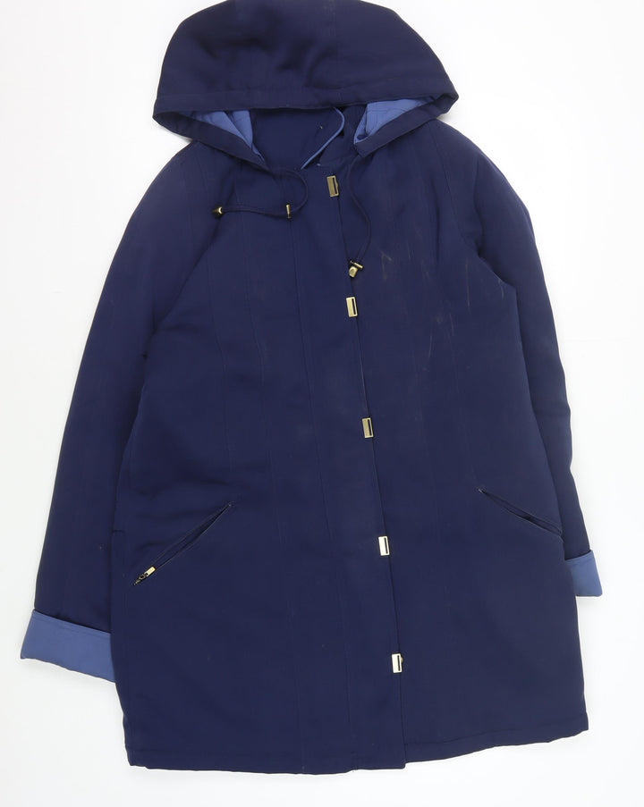 Isle Women’s Blue Hooded Jacket, Size 12, Casual Wear