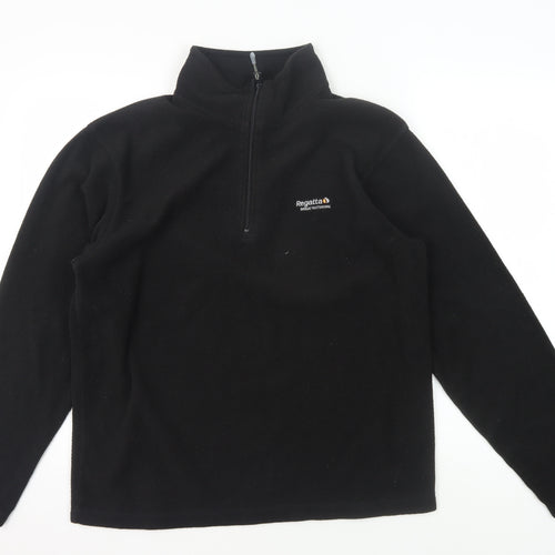 Regatta Mens Black Fleece Pullover Sweatshirt L