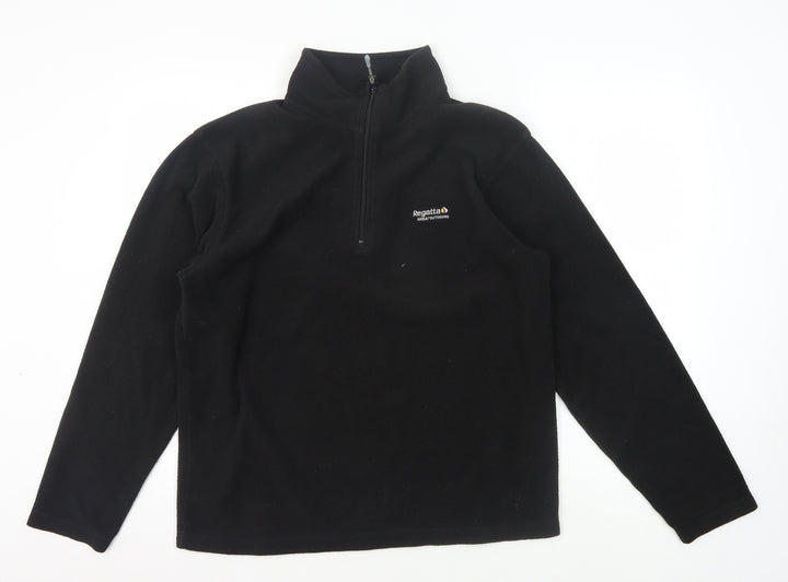 Regatta Mens Black Fleece Pullover Sweatshirt L