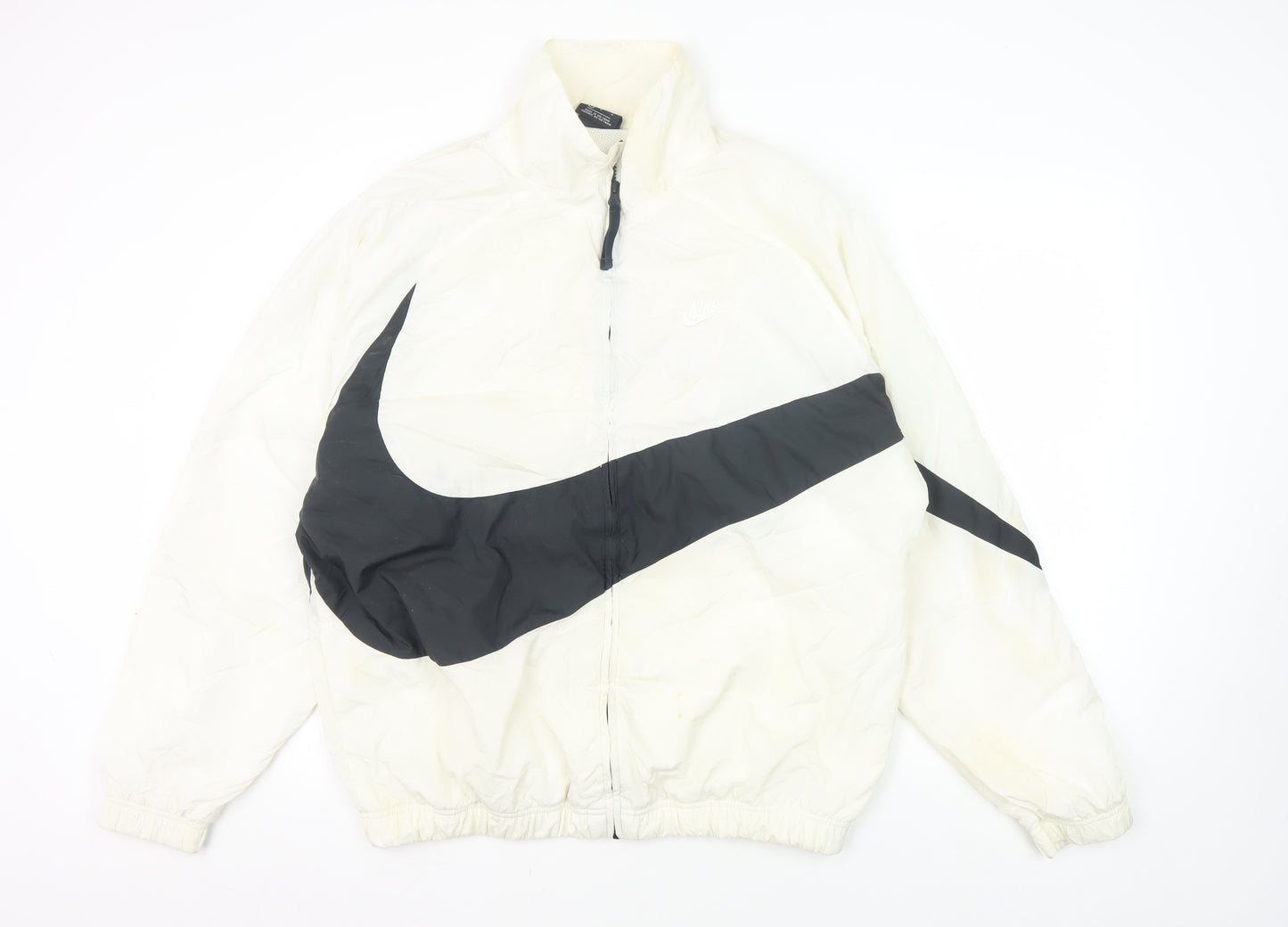 Nike Men's White Windbreaker Jacket L