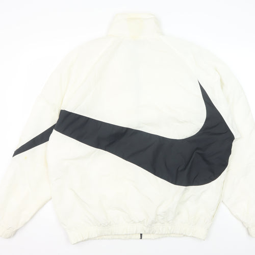 Nike Men's White Windbreaker Jacket L