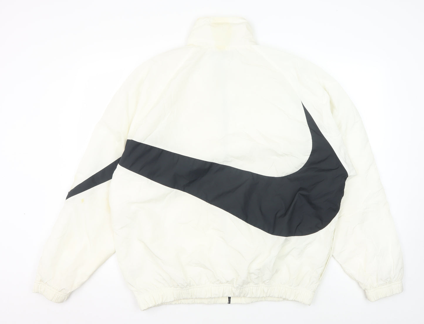 Nike Men's White Windbreaker Jacket L