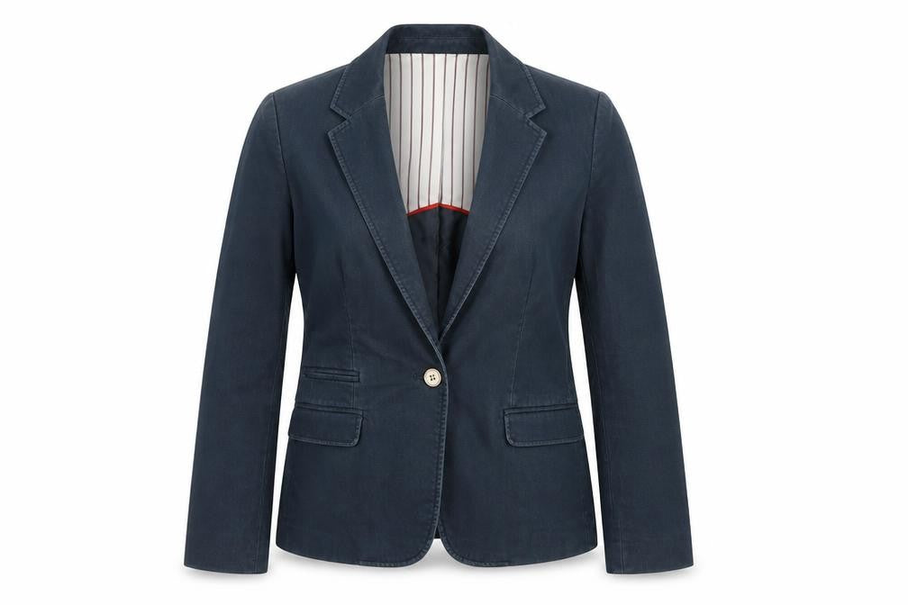 Front view of Vince Camuto Women's Blue Slim Blazer, size 2