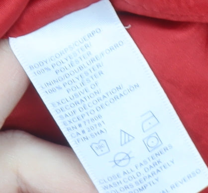 Tommy Hilfiger Men's Red Hooded Jacket, Size L