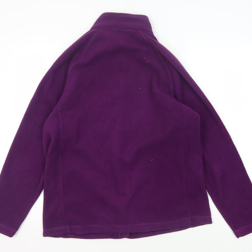 Cotton Traders Women's Purple Full Zip Fleece Jacket M
