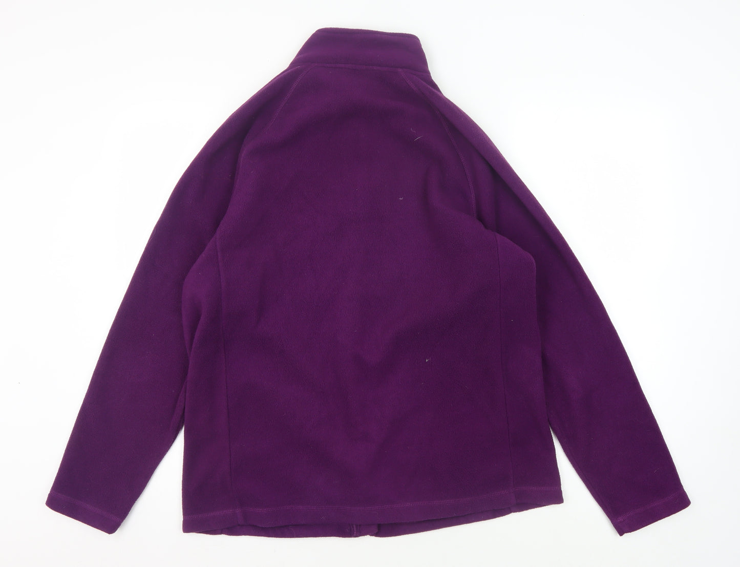 Cotton Traders Women's Purple Full Zip Fleece Jacket M