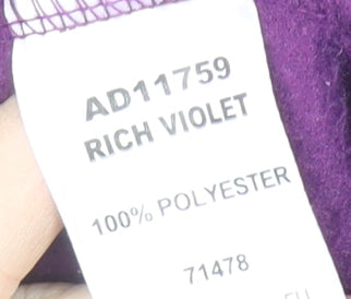 Cotton Traders Women's Purple Full Zip Fleece Jacket M