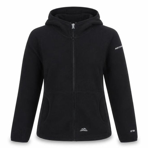 Trespass Girls Black Hooded Fleece Jacket Size S