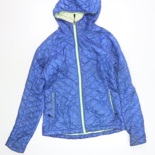 The North Face Women's Blue Puffer Jacket M, Hooded