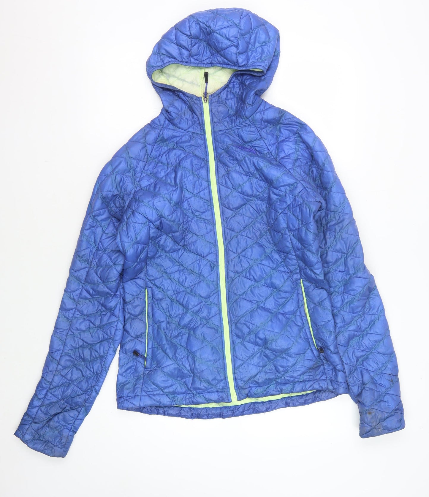 The North Face Women's Blue Puffer Jacket M, Hooded