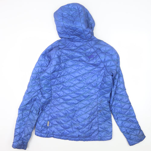 The North Face Women's Blue Puffer Jacket M, Hooded