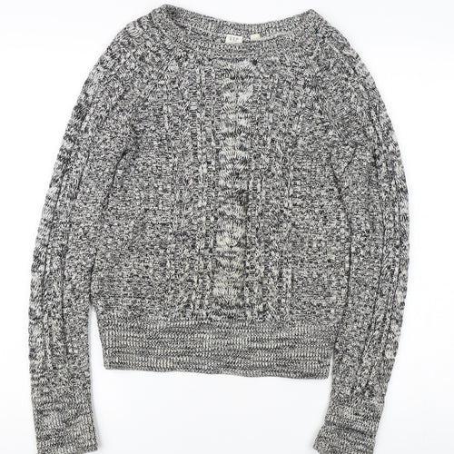 GAP Women's Grey Cable-Knit Pullover Jumper XS