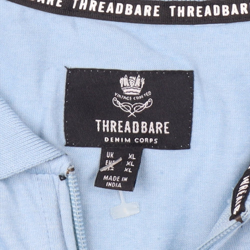 Threadbare Men's Blue XL Polo Shirt, Casual & Stylish