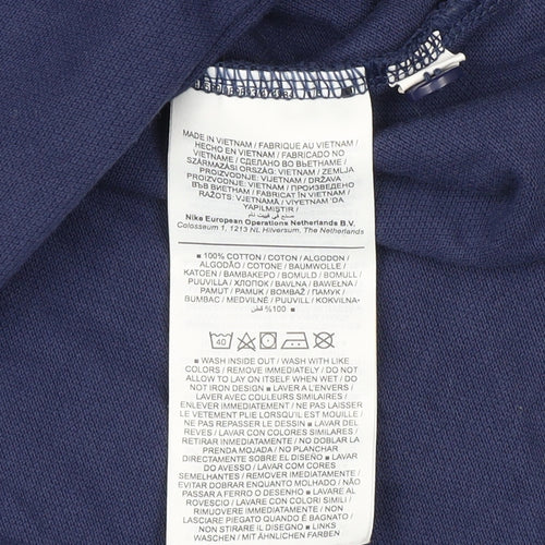Nike Men's Blue Cotton Polo Shirt - Size S