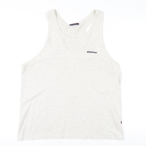 Donnay Unisex White Tank Top M Scoop Neck Activewear
