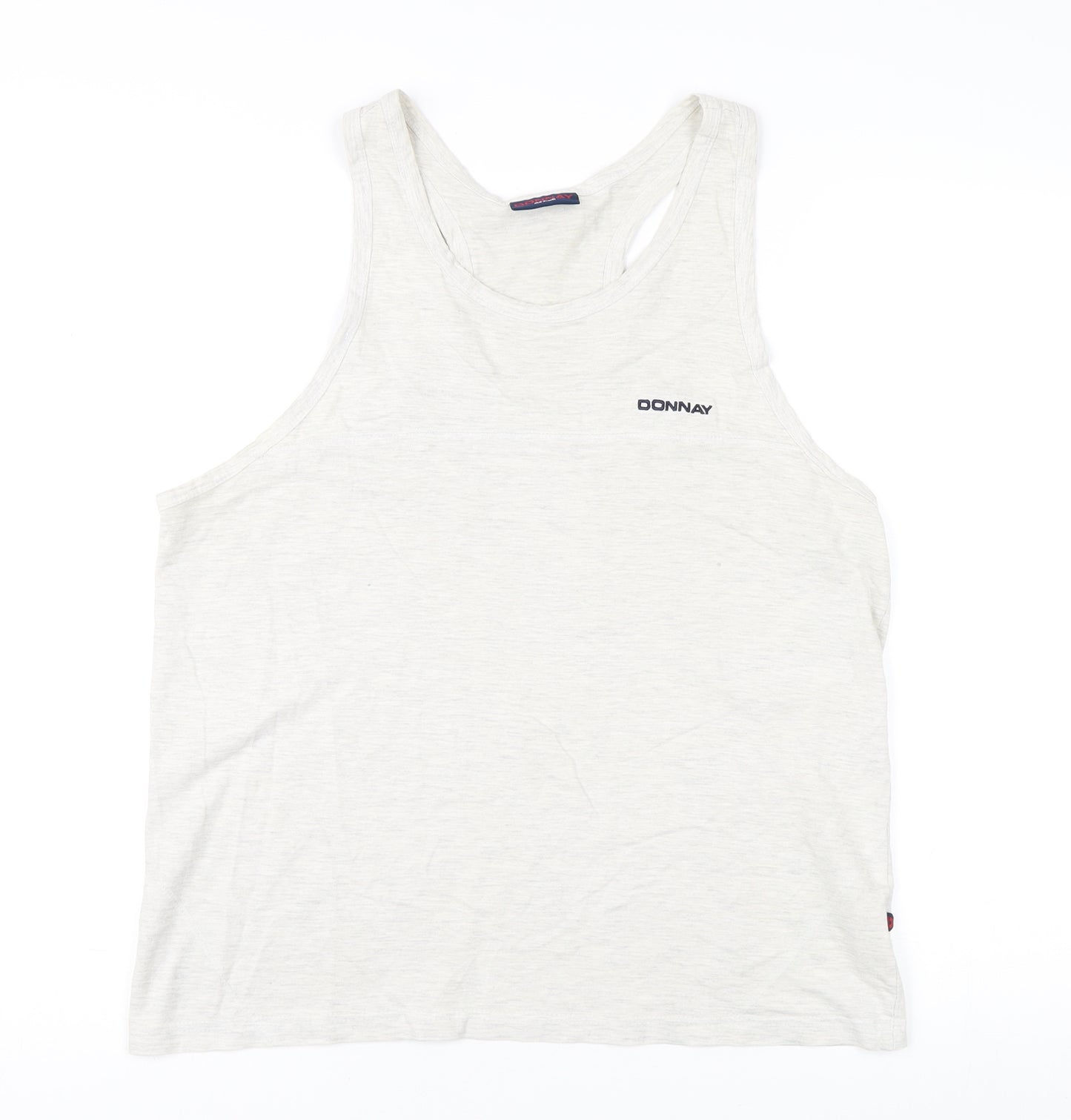 Donnay Unisex White Tank Top M Scoop Neck Activewear
