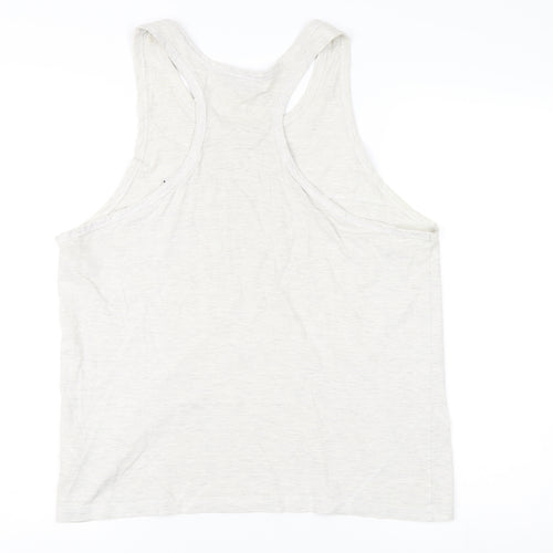 Donnay Unisex White Tank Top M Scoop Neck Activewear