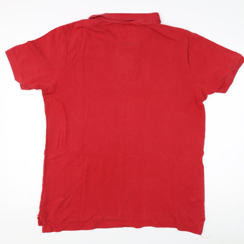 Tommy Hilfiger Men's Red 2XL Polo Short Sleeve Slim Fit