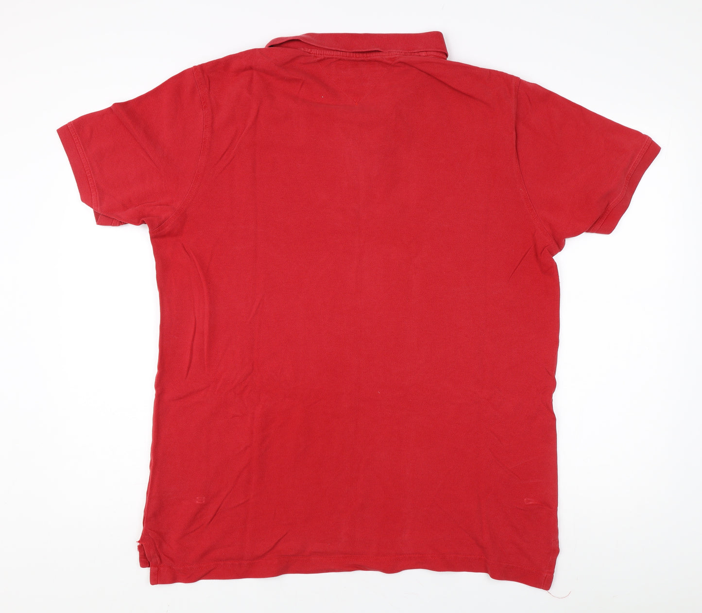 Tommy Hilfiger Men's Red 2XL Polo Short Sleeve Slim Fit