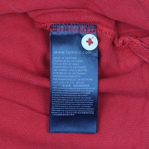 Tommy Hilfiger Men's Red 2XL Polo Short Sleeve Slim Fit