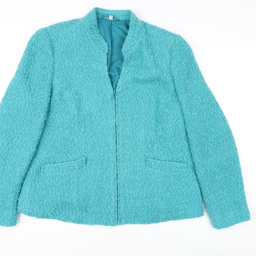 EWM Women's Blue Basic Jacket, Size 16
