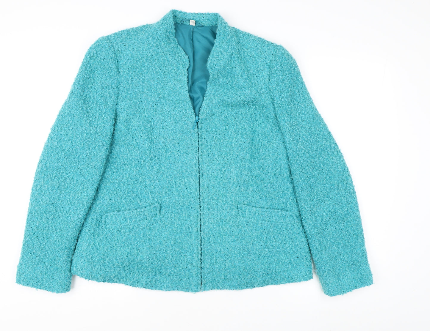 EWM Women's Blue Basic Jacket, Size 16
