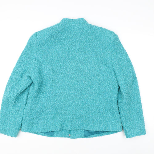 EWM Women's Blue Basic Jacket, Size 16